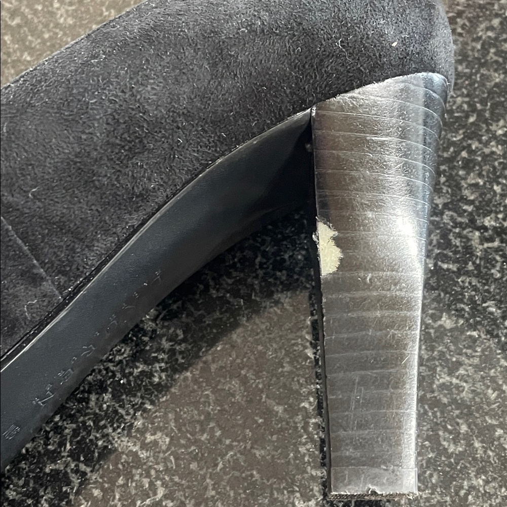 Polo by Ralph Lauren Black Heels 3.5in with Silver Accent - Picture 3 of 11